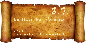 Bardiovszky Témisz névjegykártya
